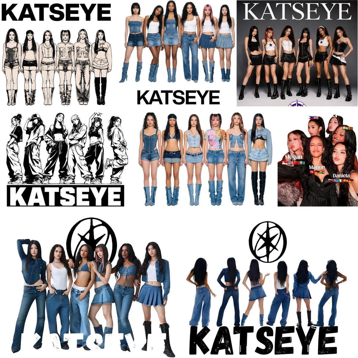 250+Katseye "Beautiful Chaos Tour" T-Shirt PNG Bundle Ready to Print, Retro Pop Vibes Graphic PNG, Beautiful Chaos Vintage Aesthetic PNG