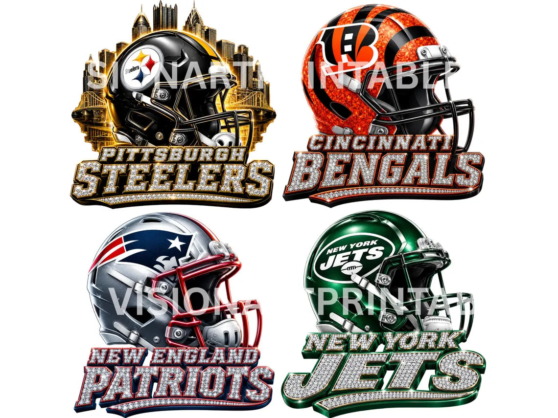 32 Football Team Helmets PNG SVG Bundle | Game Day Mascot Clipart (Digital Download), RhinestoneSublimationGraphics