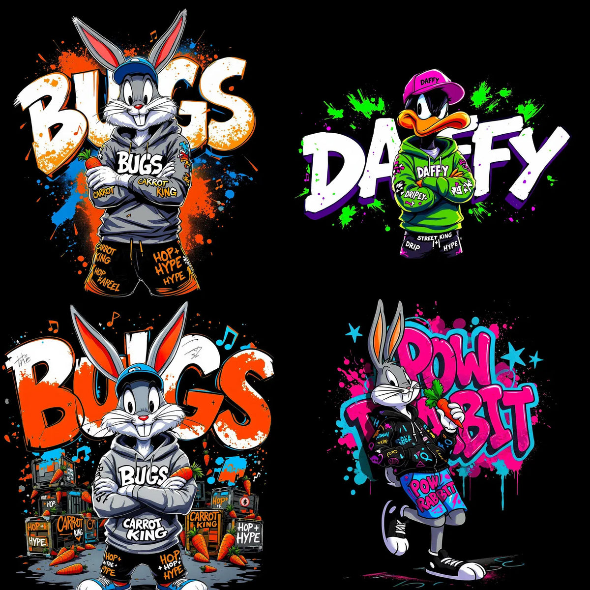50+Cartoon Character T-Shirt Design Bundle – Digital Download PNG – 300 DPI High-Resolution Printable Art