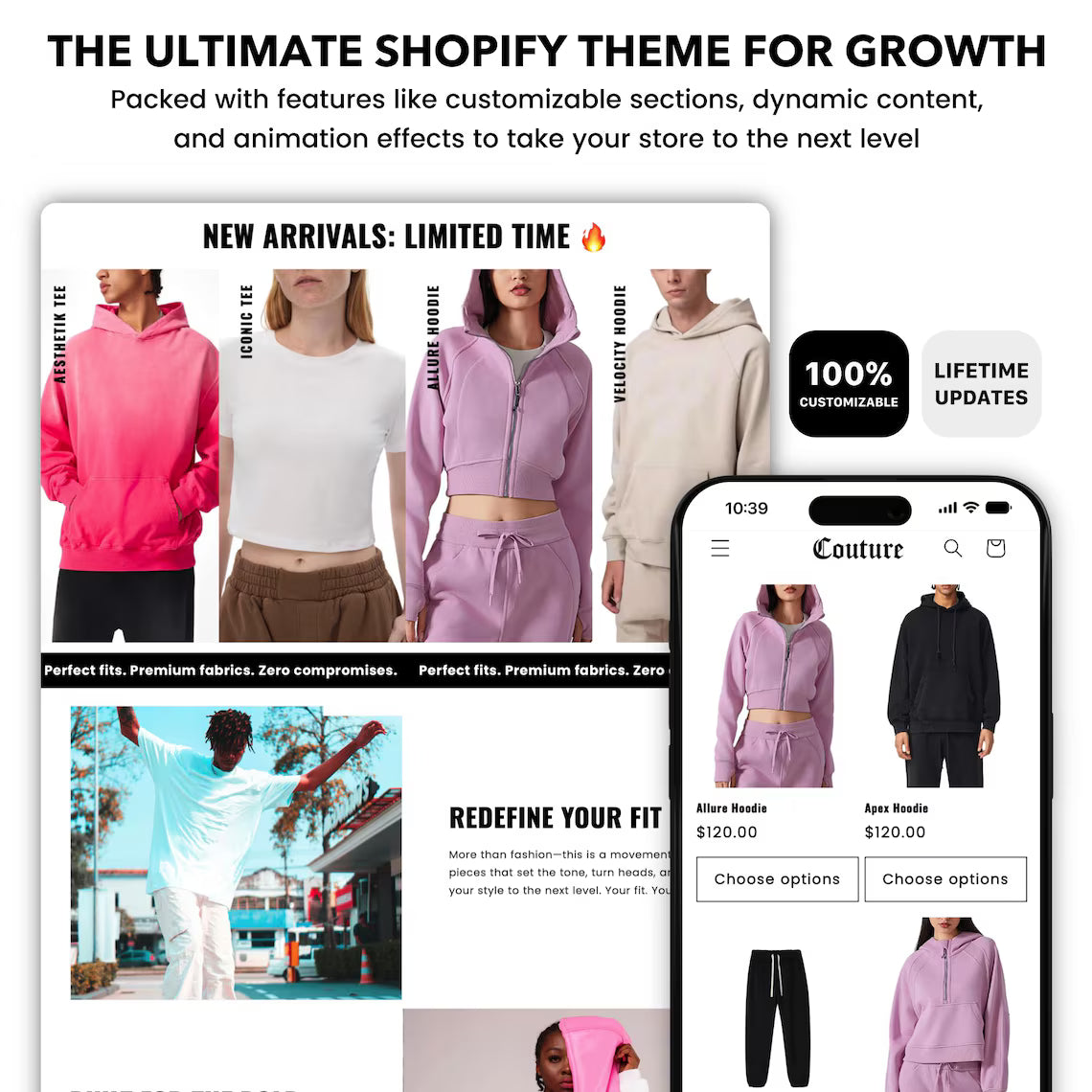 Couture Shopify Theme | Shopify Theme Template | Fashion Shopify Theme | Shopify Clothing | Website Design Template | Shopify Website