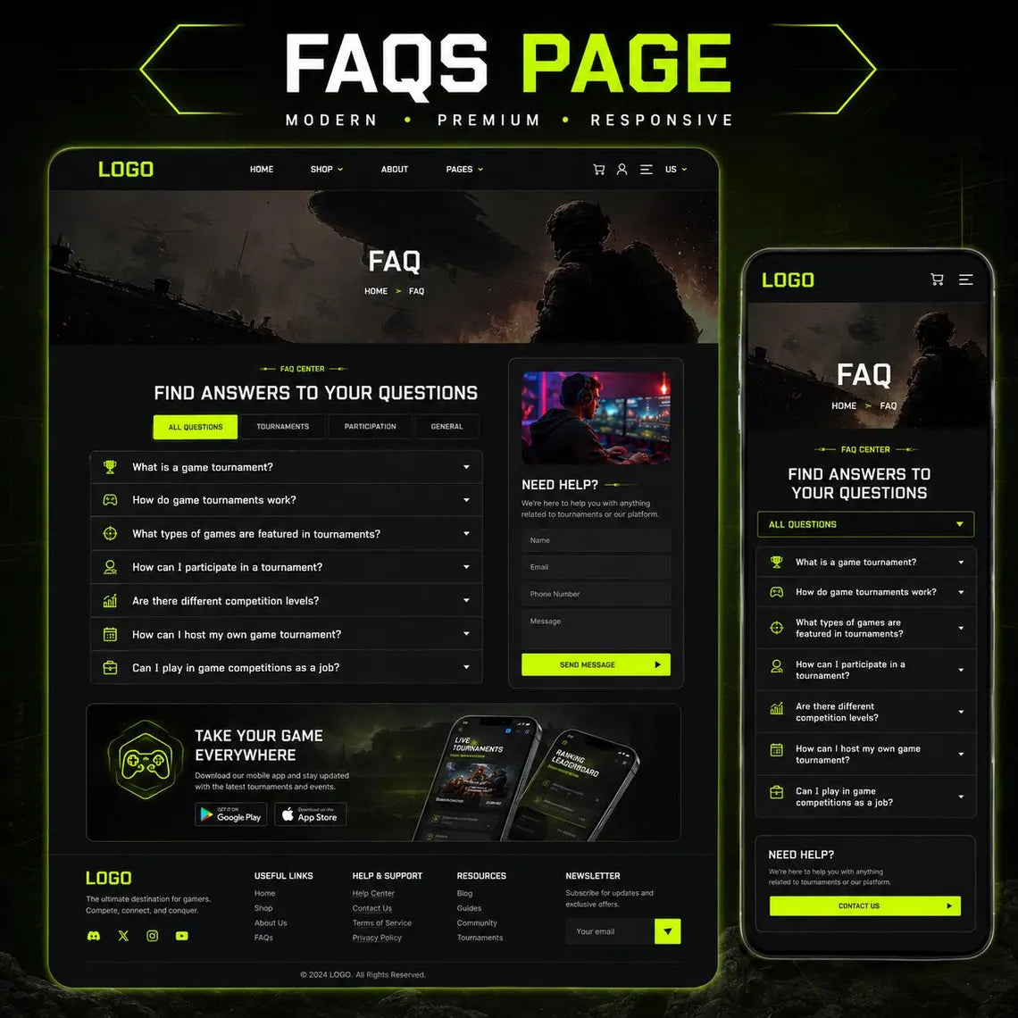 Gaming Shopify Theme | Esports Store, Responsive Design (Digital Download)
