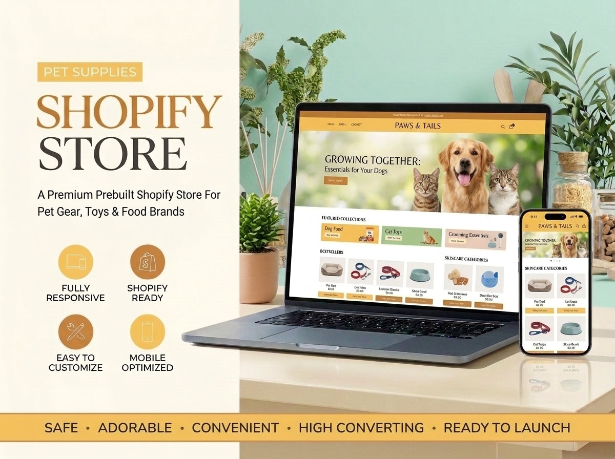 Prebuilt Shopify Store Pet Supplies