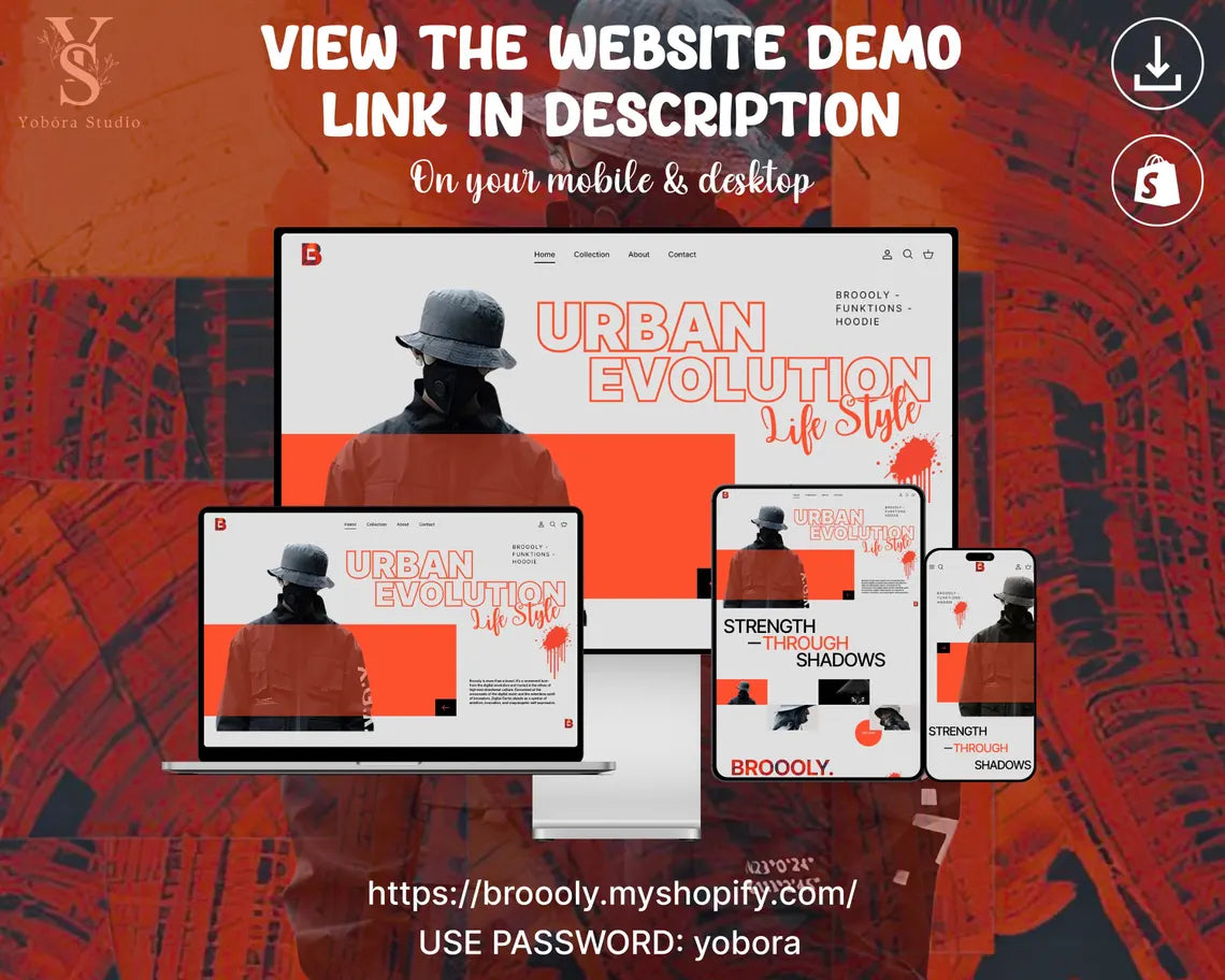 Street wear Shopify Template | Bold Apparel Ecommerce Design | Urban Fashion Store Website