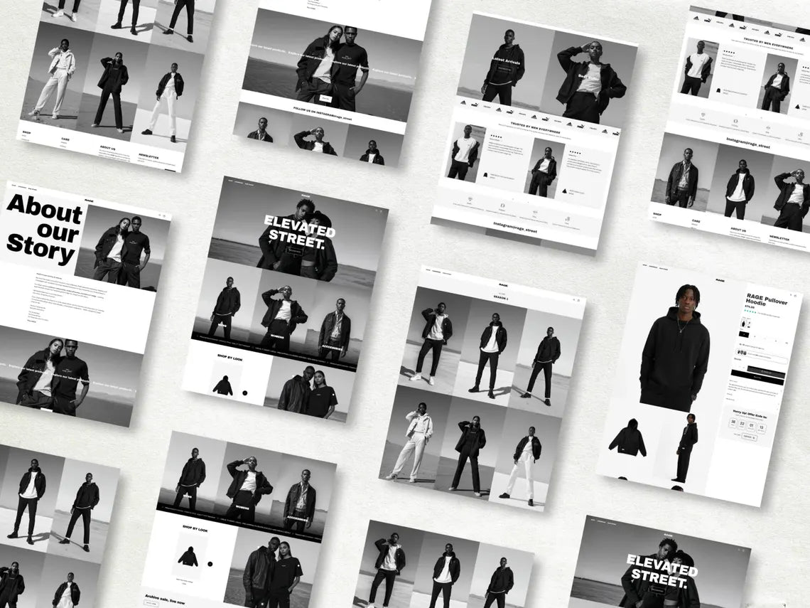 Streetwear shopify Theme website template for fashion clothing brand