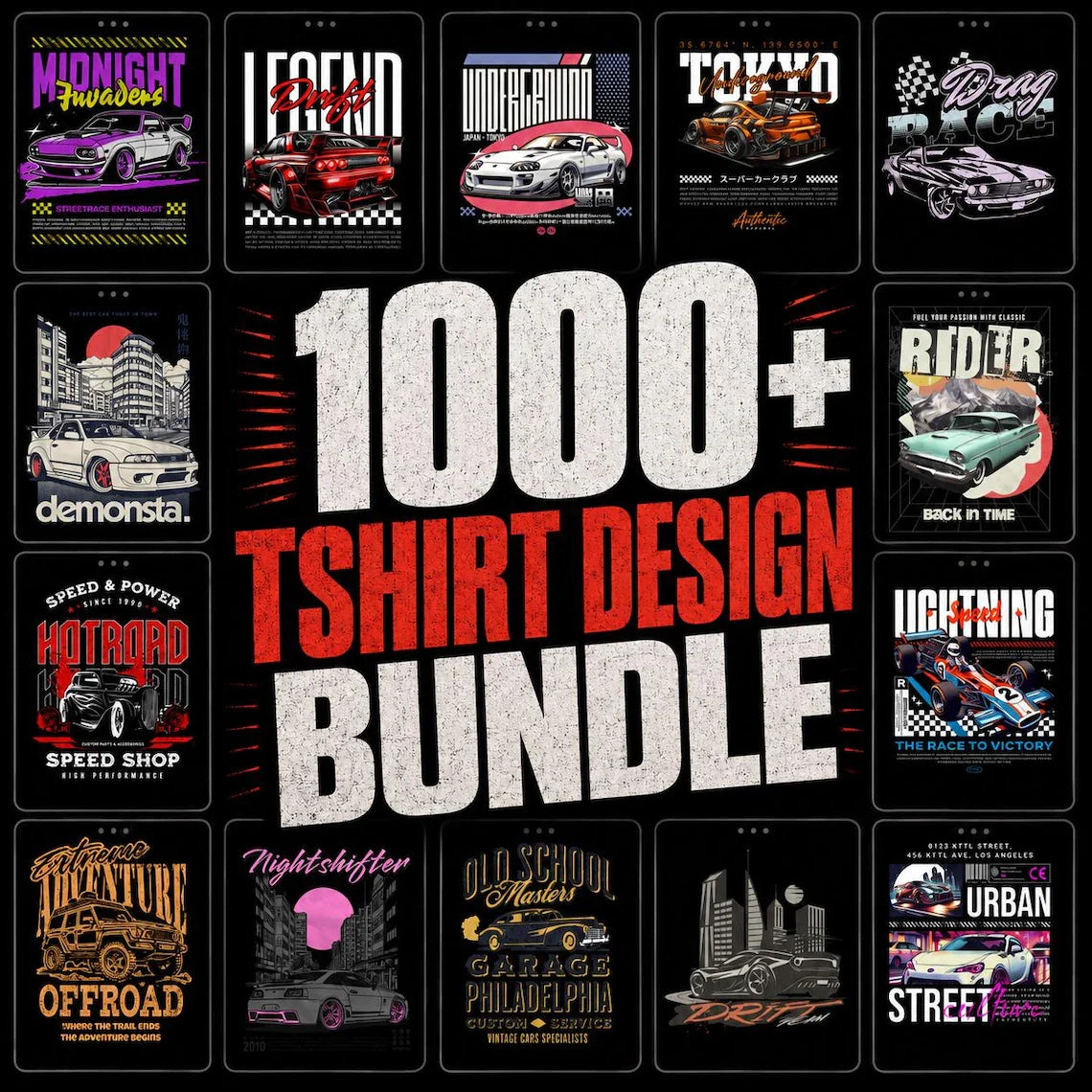 1000+ T-Shirt Design Bundle PNG SVG, Vintage Typography Graphics, Funny Sarcastic Shirt Designs, Commercial Use POD Files