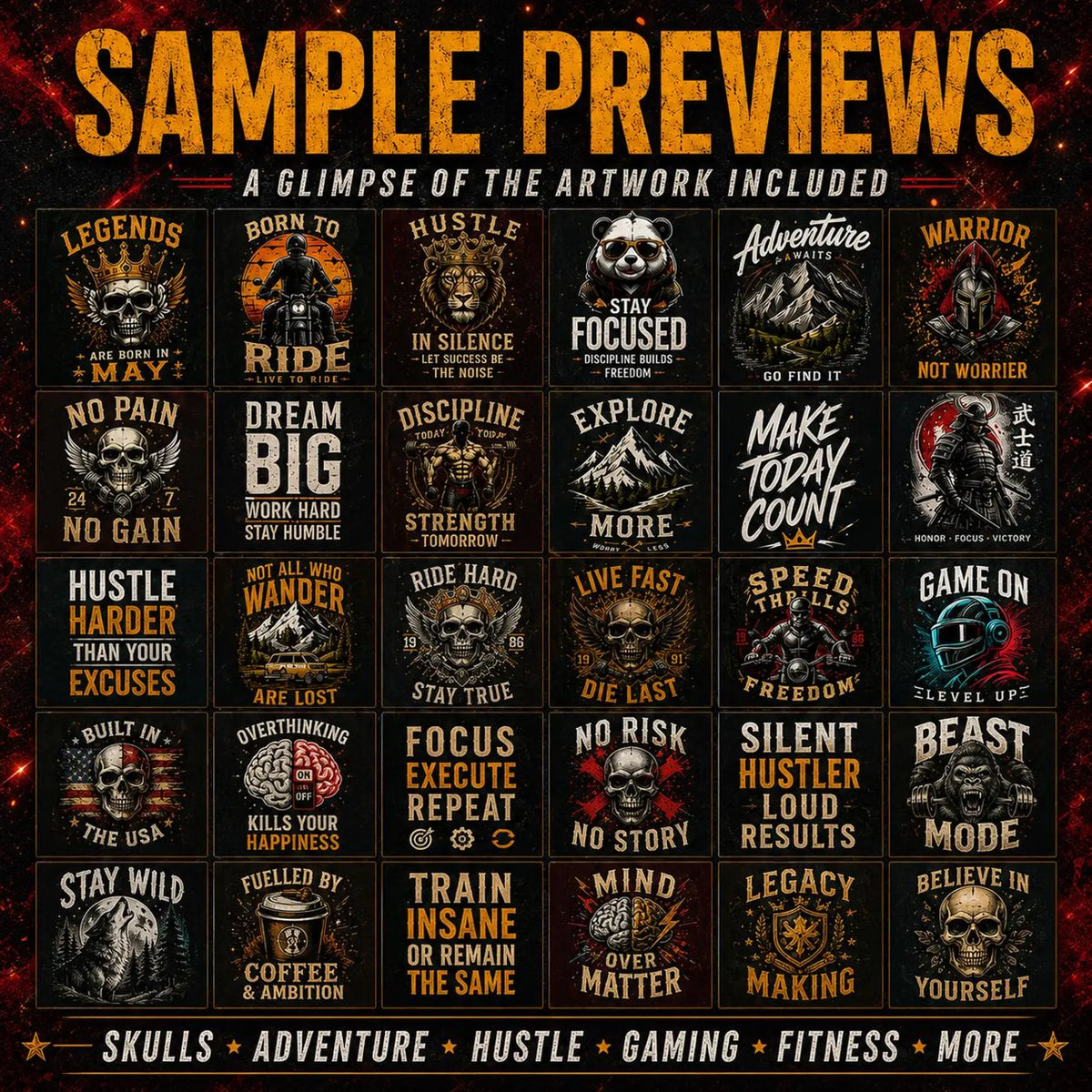100,000+ T-Shirt Design Bundle | Graphic Tees, Vintage, Trendy, Pop Culture, Print-on-Demand, Editable Digital Download