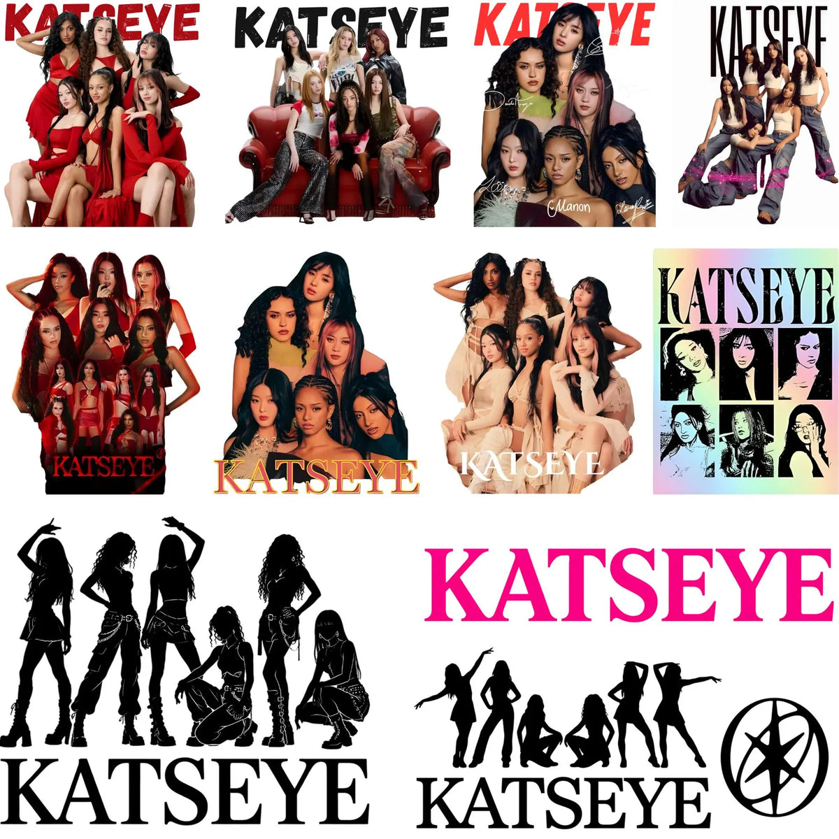 250+Katseye "Beautiful Chaos Tour" T-Shirt PNG Bundle Ready to Print, Retro Pop Vibes Graphic PNG, Beautiful Chaos Vintage Aesthetic PNG