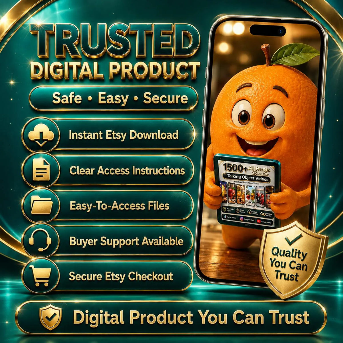 5000+ New AI Reels Bundle Faceless Talking Object Videos TikTok Instagram YouTube Shorts Ready To Post PLR MRR Resell Rights