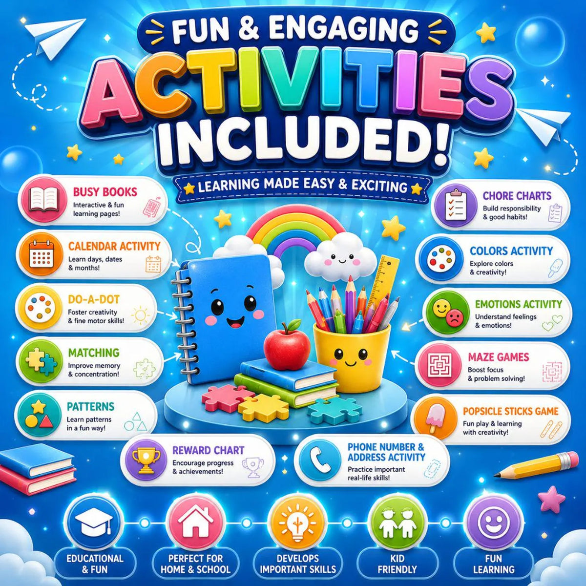 500,000+ Kids Educational Bundle PLR MRR ,Worksheets, Canva Templates, Business Social Media, Coloring Pages, Homeschool Learning Games