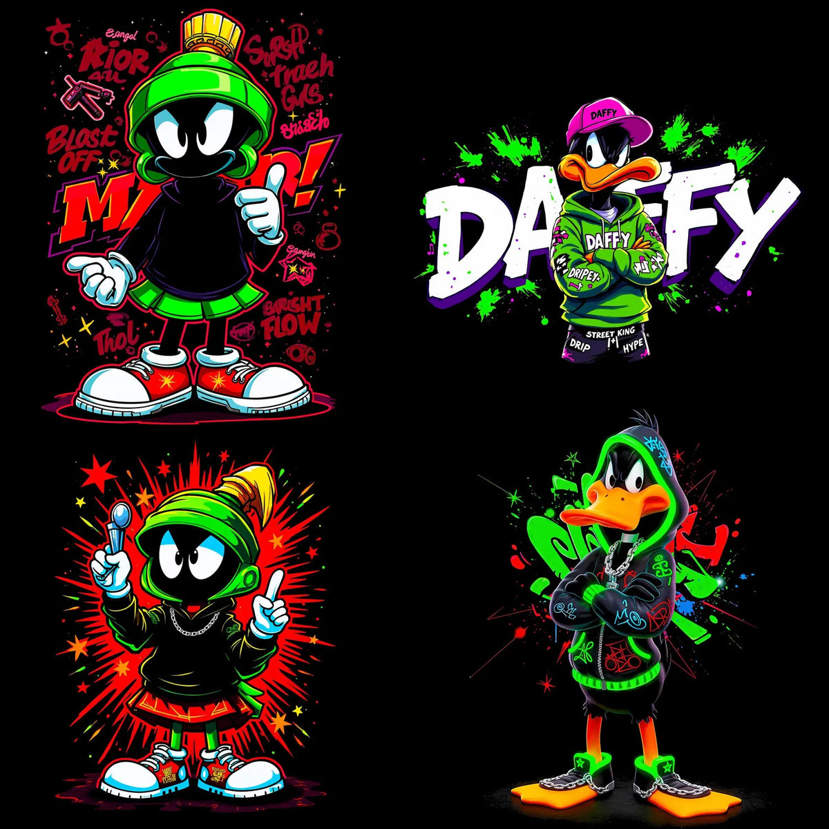 50+Cartoon Character T-Shirt Design Bundle – Digital Download PNG – 300 DPI High-Resolution Printable Art