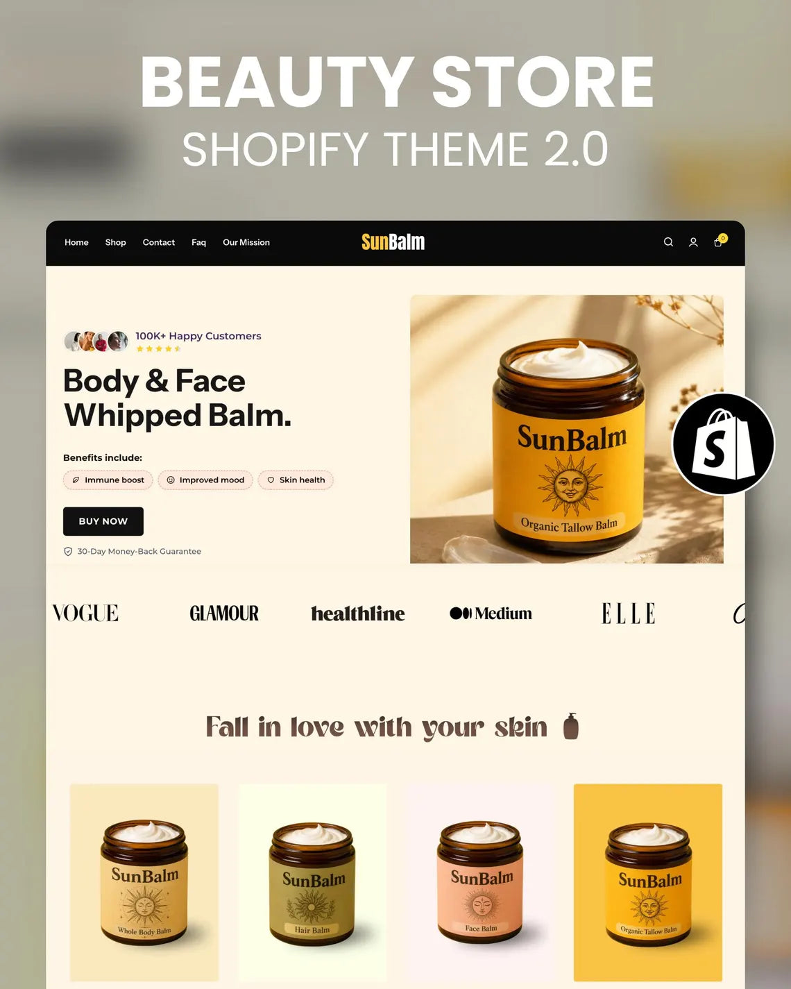 Beauty Shopify Theme : Modern, Clean, SEO Optimized OS 2.0