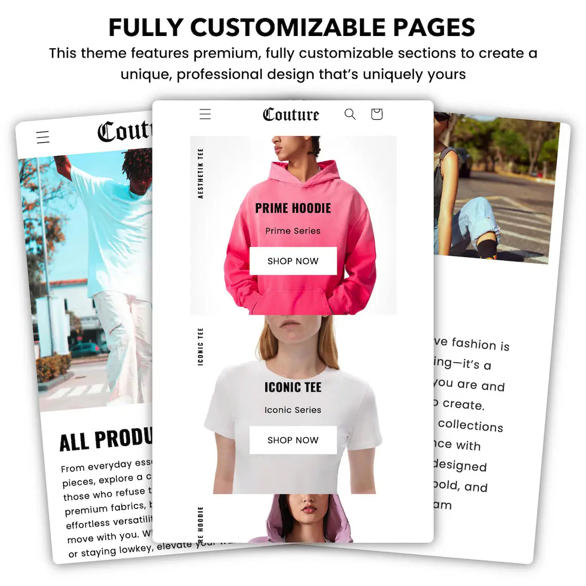 Couture Shopify Theme | Shopify Theme Template | Fashion Shopify Theme | Shopify Clothing | Website Design Template | Shopify Website