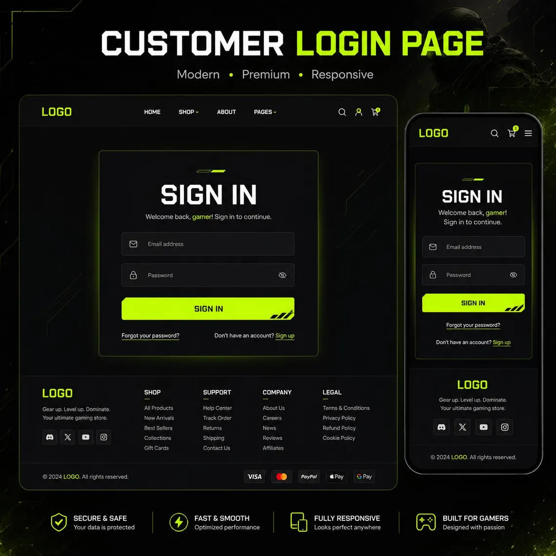 Gaming Shopify Theme | Esports Store, Responsive Design (Digital Download)
