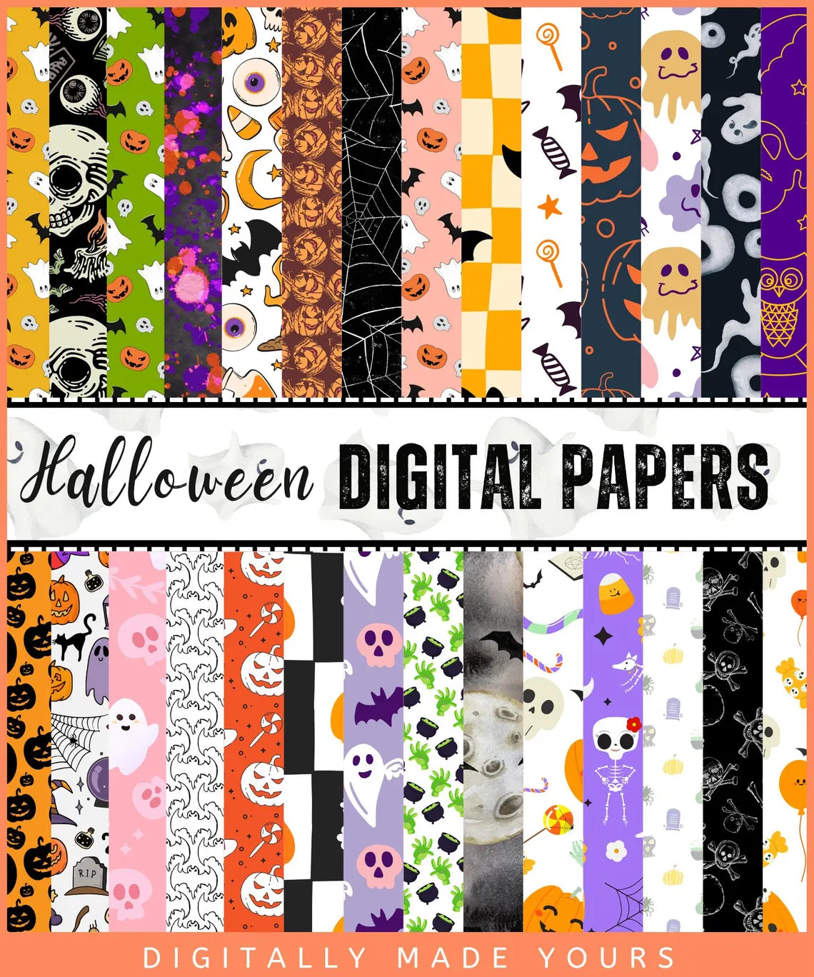 Halloween Mega Bundle, Horror Movie PNG, Neon Halloween Bundle, Fall Png Bundle, Spooky Vibes, Trick Or Treat, Cartoon, Invite, Games
