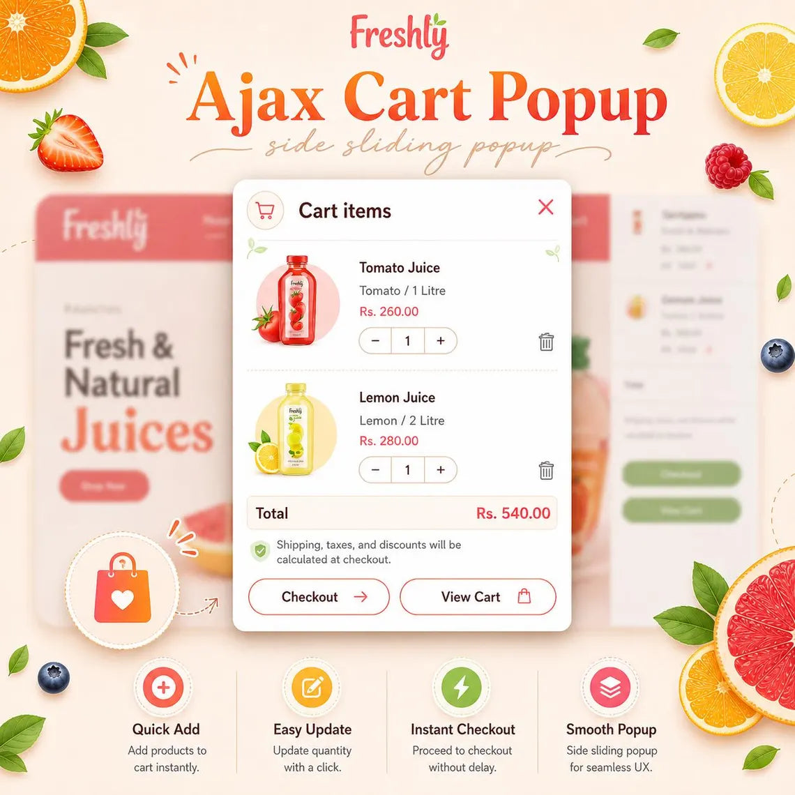 Juice Shopify Theme | Organic Juice, Smoothie & Health Drink Store Template | Digital Download Shopify Theme