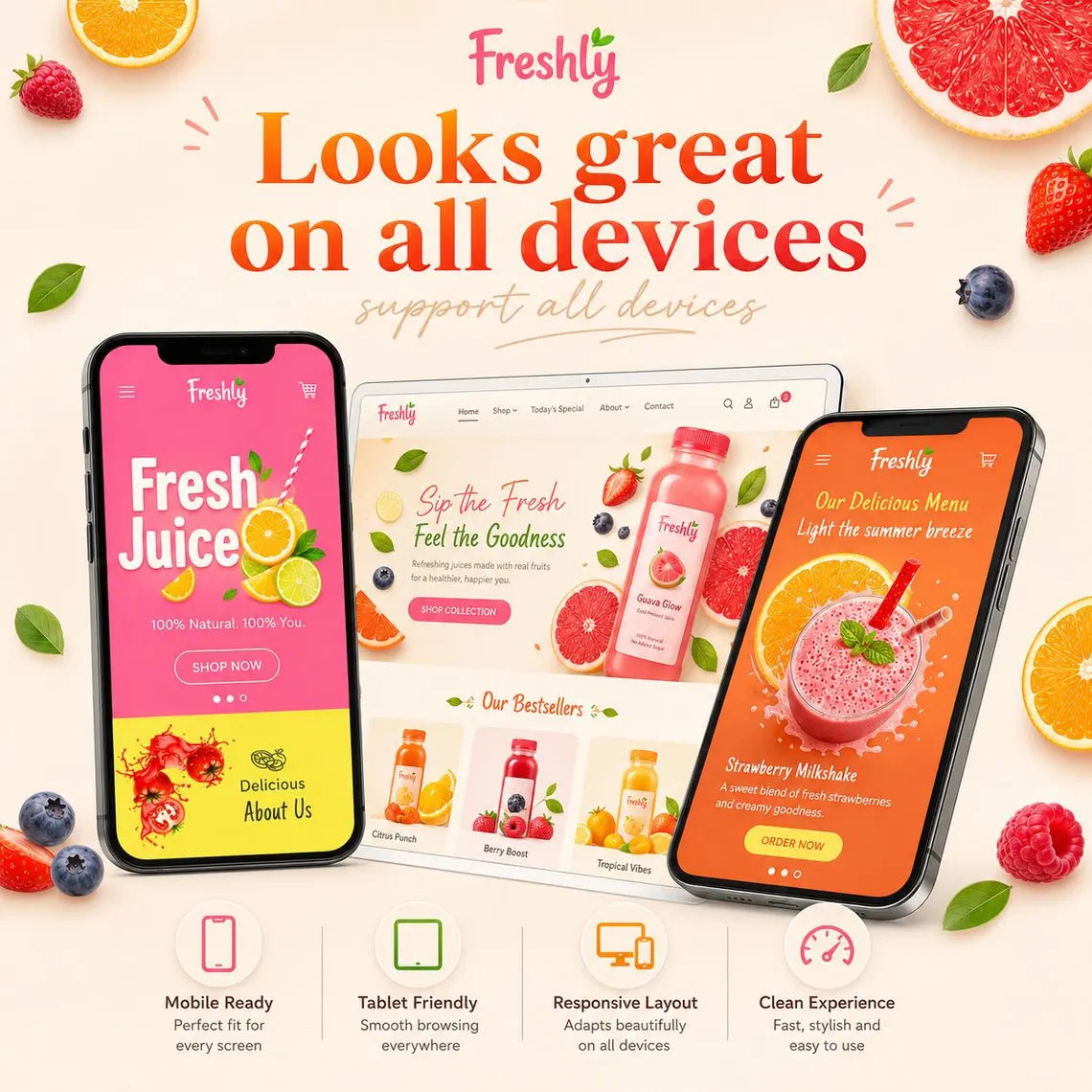 Juice Shopify Theme | Organic Juice, Smoothie & Health Drink Store Template | Digital Download Shopify Theme