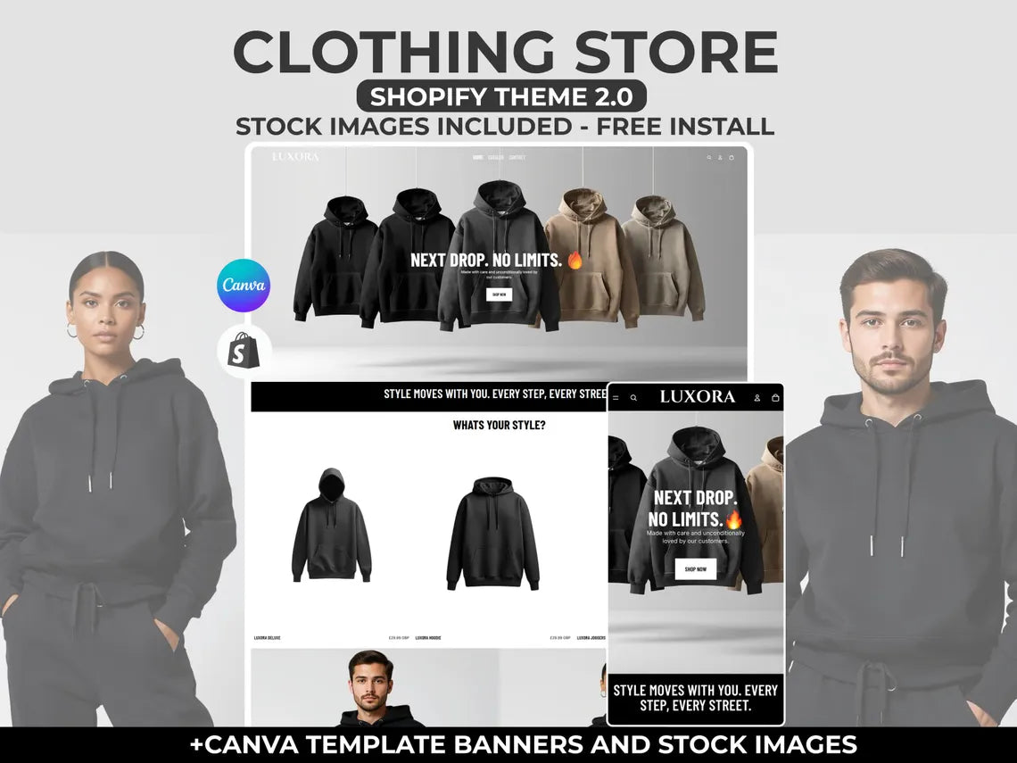 Luxora Shopify Theme | Clothing & Streetwear Brand