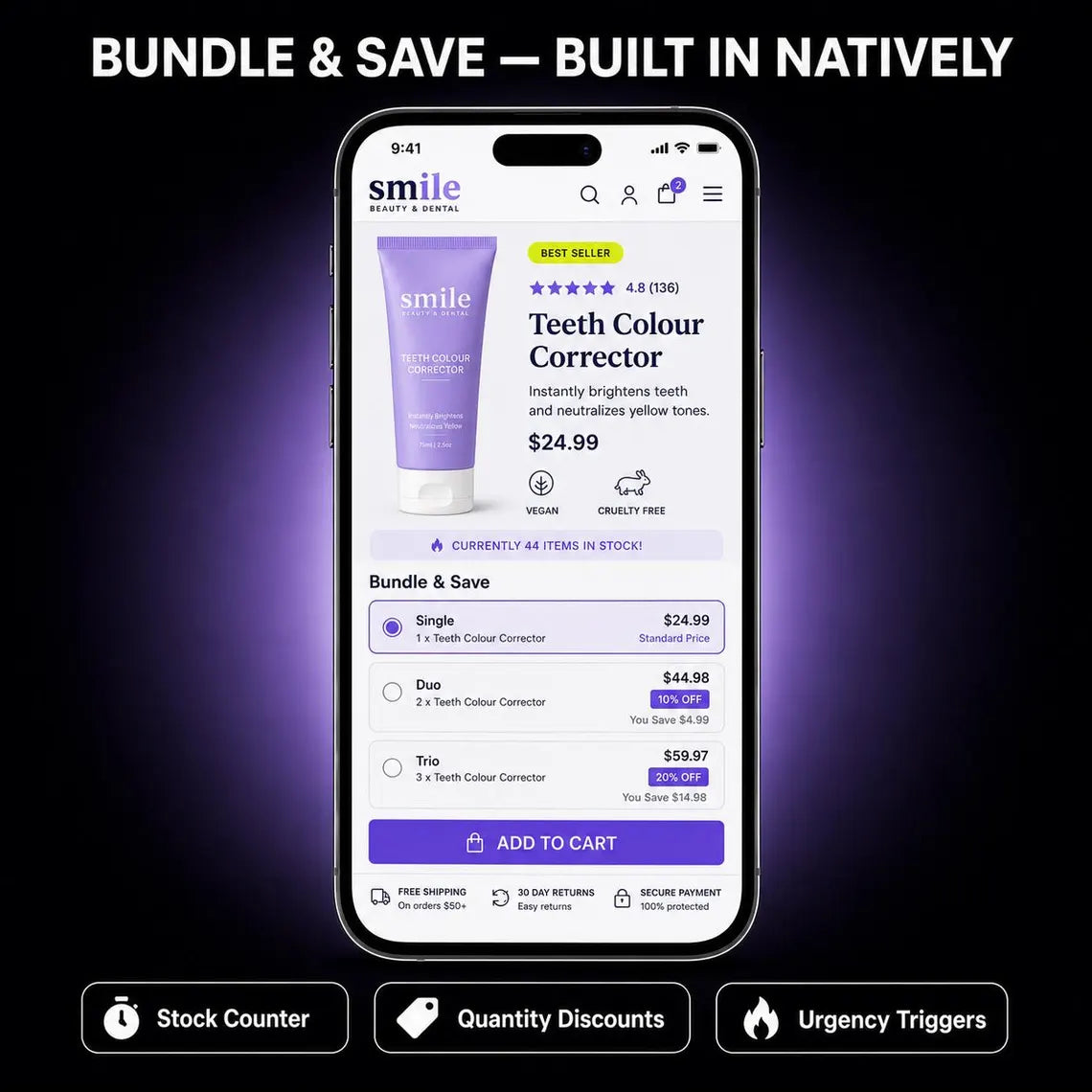 Smile Shopify Template | High Converting Shopify Store | Cart Upsells & Bundle Save Built-In | No Paid Apps Needed | Dental Beauty