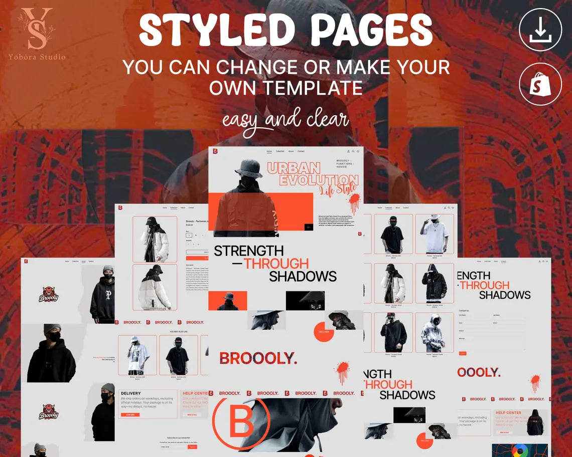 Street wear Shopify Template | Bold Apparel Ecommerce Design | Urban Fashion Store Website