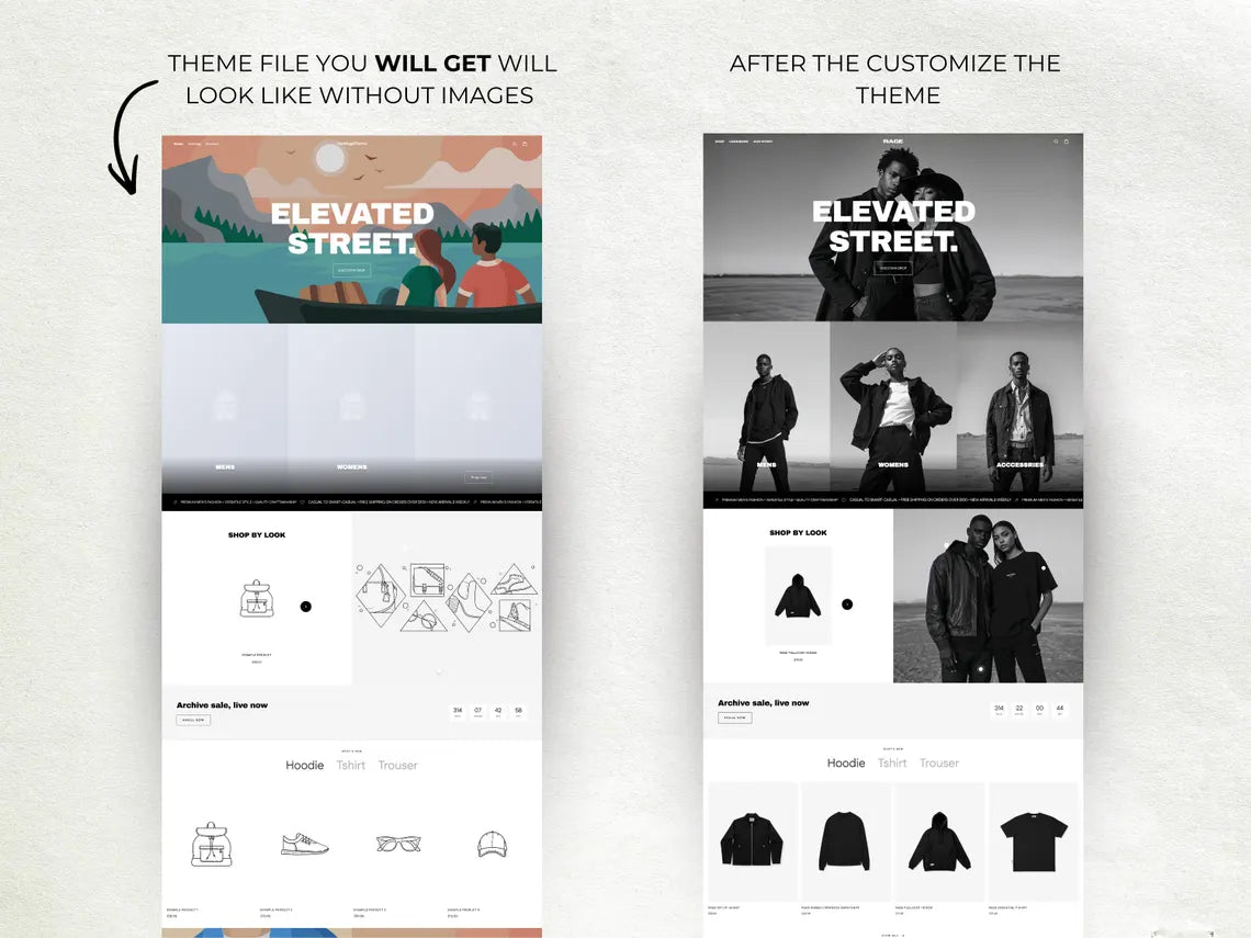 Streetwear shopify Theme website template for fashion clothing brand