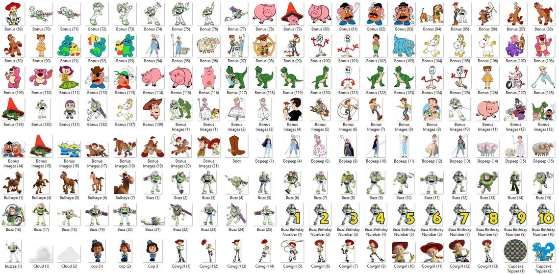 Toy Story SVG PNG Clipart Mega Bundle, Buzz Lightyear svg, Woody svg, Toy Story Font,Toy Story png and Digital Papers, Buzz Woody SVG